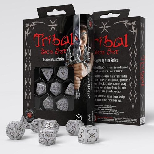 Tribal - Dice Set: Pearl & Brown