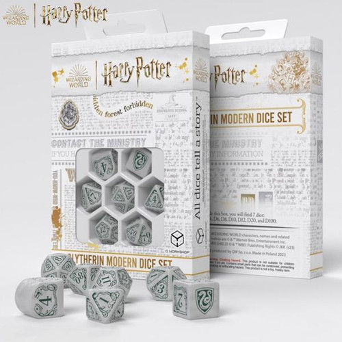 Harry Potter - Modern Dice Set: Slytherin White