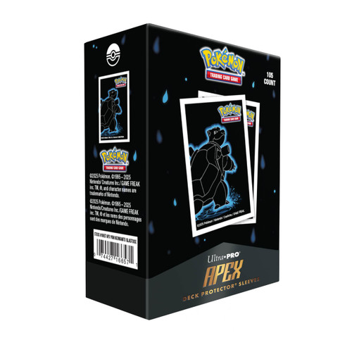 Pokémon Neon Kanto 105ct APEX Deck Protector Sleeves Blastoise