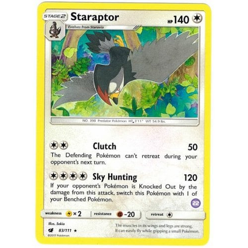 SM Crimson Invasion 83/111 Staraptor (Trainer Kit Alolan Sandslash #22)
