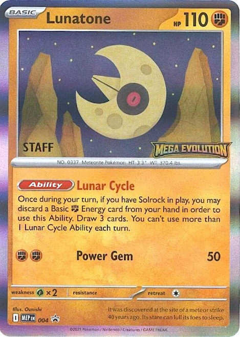 Mega Evolution Promo MEP004 Lunatone (STAFF)