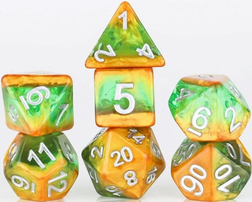 Polyhedral - 7 Die Set: Rainforest
