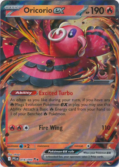 ME Phantasmal Flames 018/094 Oricorio ex (Half Art)
