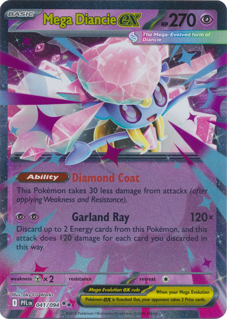 ME Phantasmal Flames 041/094 Mega Diancie ex (Half Art)