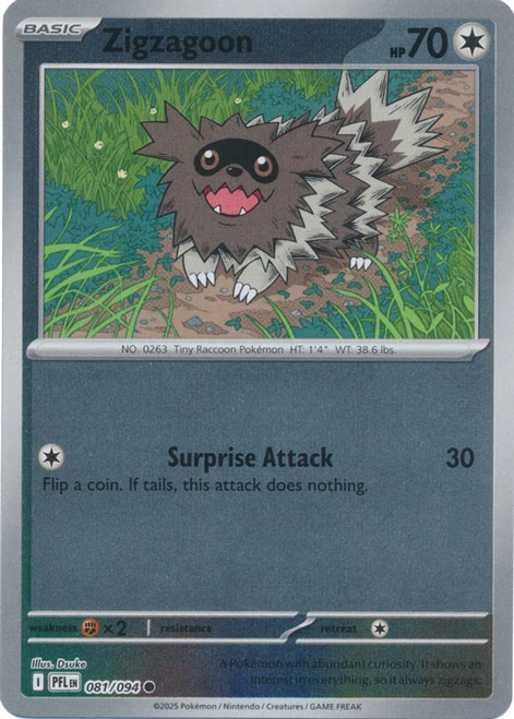 ME Phantasmal Flames 081/094 Zigzagoon (Reverse Holo)