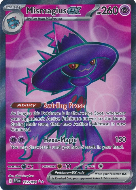 ME Phantasmal Flames 112/094 Mismagius ex (Full Art)