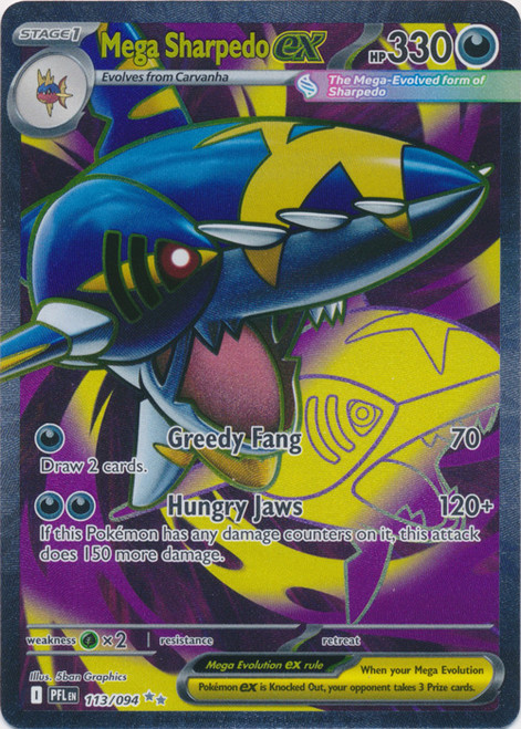 ME Phantasmal Flames 113/094 Mega Sharpedo ex (Full Art)
