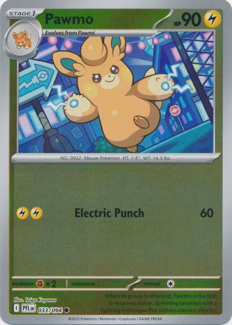 ME Phantasmal Flames 033/094 Pawmo (Reverse Holo)