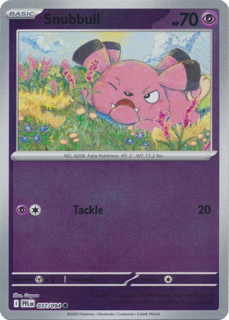 ME Phantasmal Flames 037/094 Snubbull (Reverse Holo)