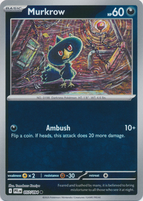 ME Phantasmal Flames 057/094 Murkrow (Reverse Holo)