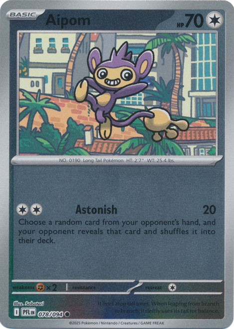 ME Phantasmal Flames 078/094 Aipom (Reverse Holo)