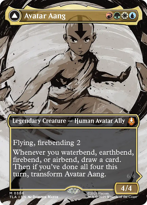 Avatar Aang // Aang Master of Elements (Borderless Scene Foil)