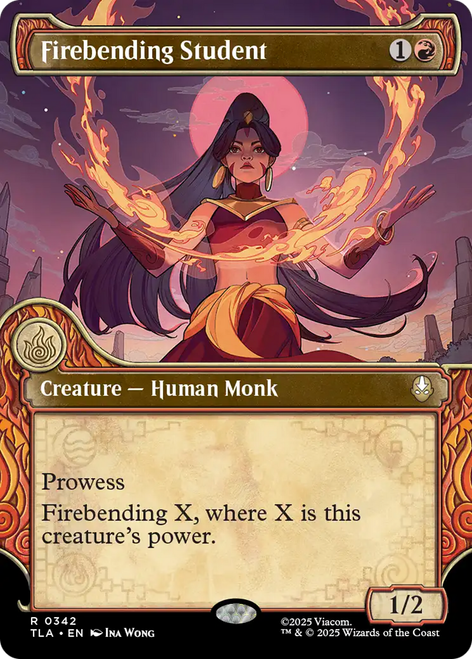 Firebending Student (Elemental Frame Foil)