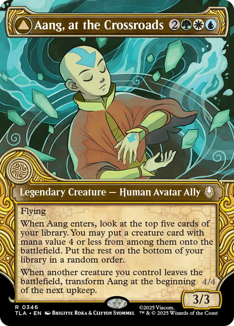 Aang, at the Crossroads // Aang, Destined Savior (Elemental Frame Foil)