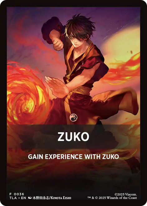 Avatar: The Last Airbender Jumpstart - Zuko (Front Summary Card)