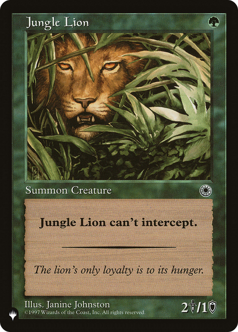 Jungle Lion (The List Reprint)
