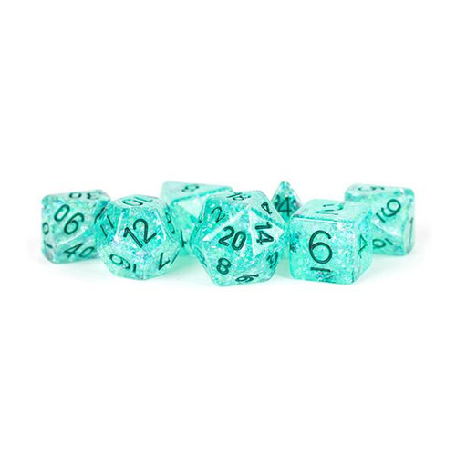 Fanroll - Resin Polyhedral Dice Set: Flash Teal (16mm)