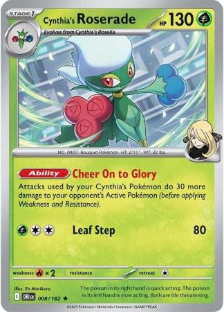 SV Destined Rivals 008/182 Cynthia's Roserade (Prize Pack League Promo Non-Holo)