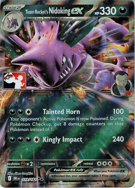 SV Destined Rivals 119/182 Team Rocket's Nidoking ex (Prize Pack League Promo)