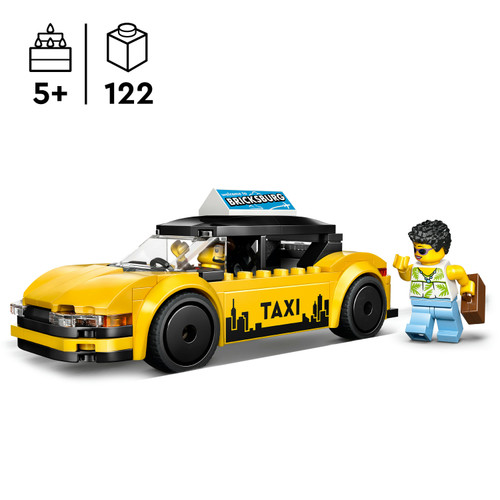 City Yellow Taxi - Model Car with Minifigures 60487