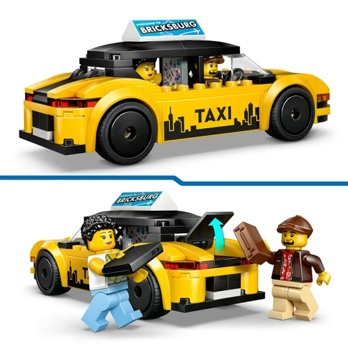 City Yellow Taxi - Model Car with Minifigures 60487
