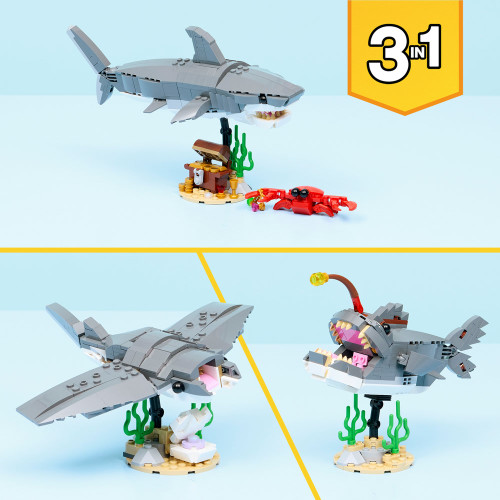 Creator 3in1 Fierce Shark with a Treasure Chest 31381