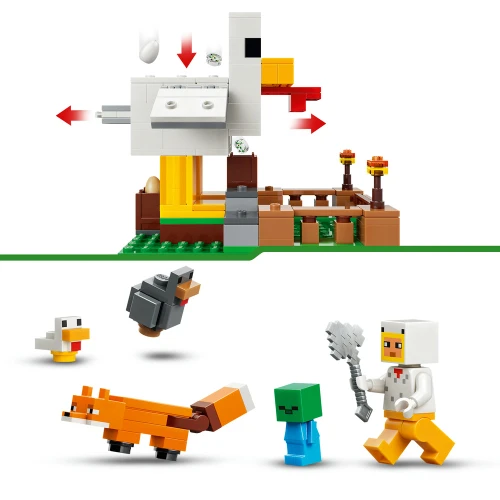 Minecraft Chicken Farm Gaming with Figures 21585