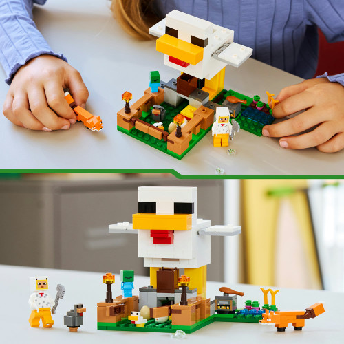 Minecraft Chicken Farm Gaming with Figures 21585