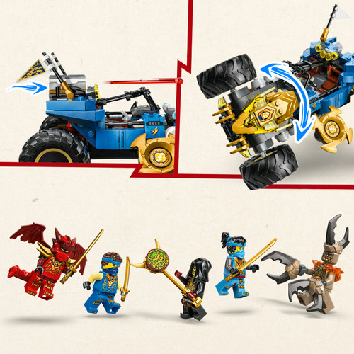 NINJAGO 2 in1 Jay's Transforming Car Racing 71856