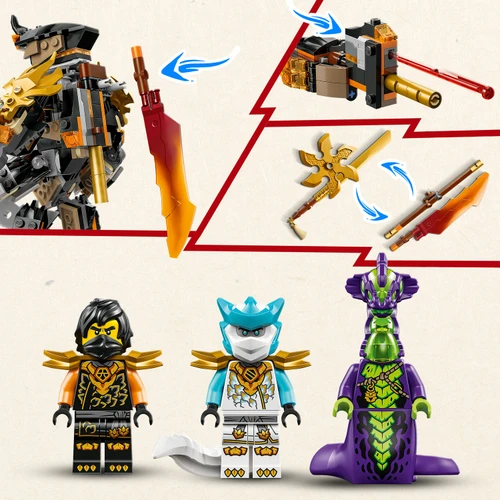 NINJAGO Cole's Mission Mech & Dragon Zane 71854