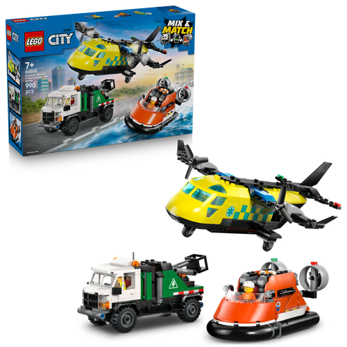 City Airplane, Service Truck & Hovercraft Remix 60505