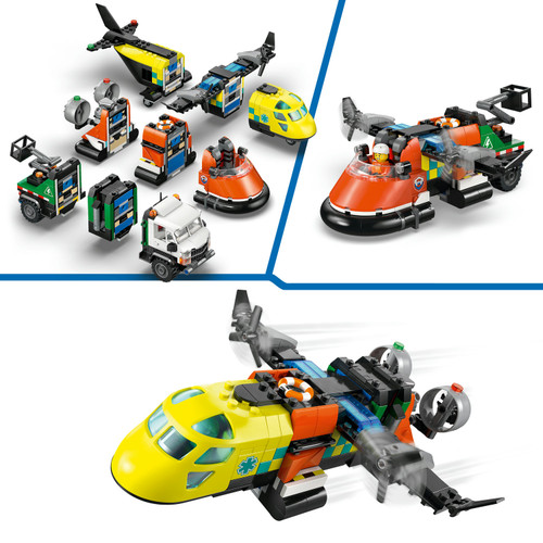 City Airplane, Service Truck & Hovercraft Remix 60505