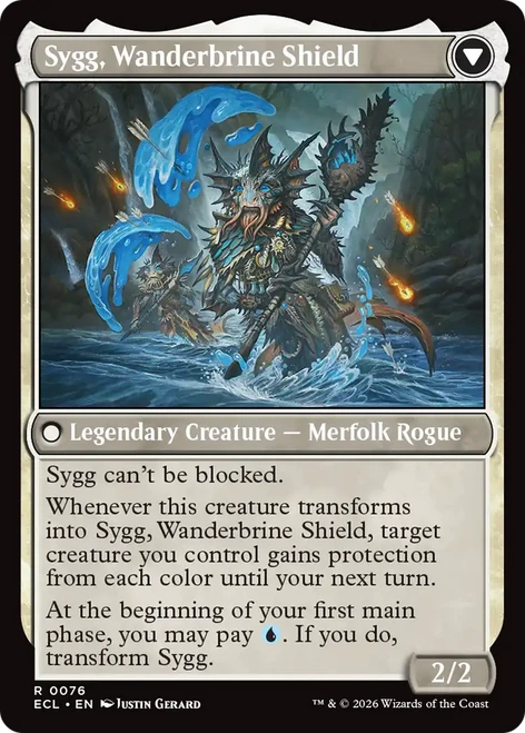 Sygg, Wanderwine Wisdom // Sygg, Wanderbrine Shield (Foil)