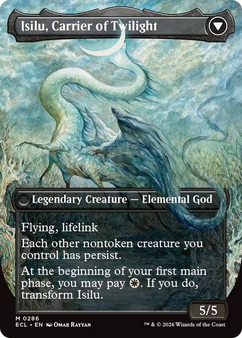 Eirdu, Carrier of Dawn // Isilu, Carrier of Twilight (Borderless Art Foil)