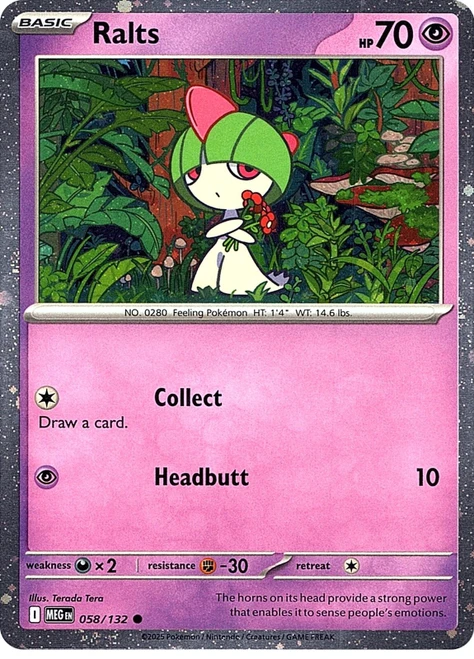 Mega Evolution 058/132 Ralts (Cosmo Holo)