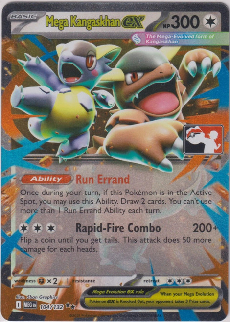 Mega Evolution 104/132 Mega Kangaskhan ex (Prize Pack League Promo)