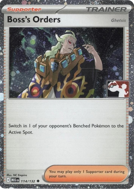 Mega Evolution 114/132 Boss's Orders (Prize Pack League Promo Cosmo Holo)