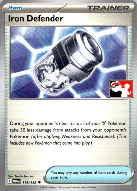 Mega Evolution 118/132 Iron Defender (Prize Pack League Promo Non-Holo)