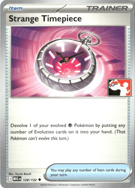 Mega Evolution 128/132 Strange Timepiece (Prize Pack League Promo Non-Holo)