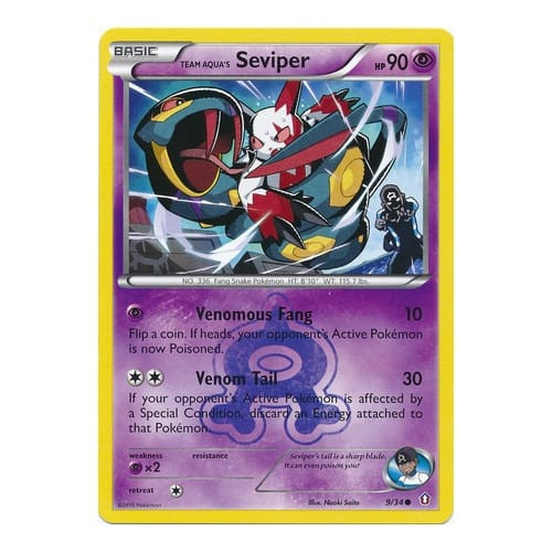 XY Double Crisis 9/34 Team Aqua's Seviper