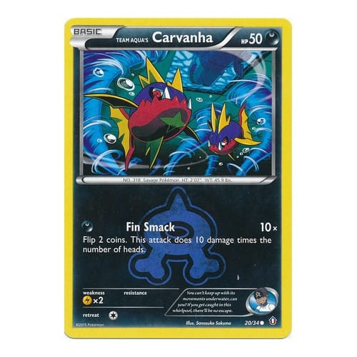 XY Double Crisis 20/34 Team Aqua's Carvanha