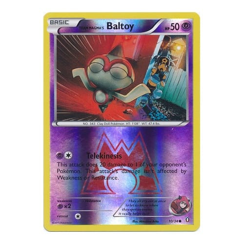 XY Double Crisis 10/34 Team Magma's Baltoy (Reverse Holo)