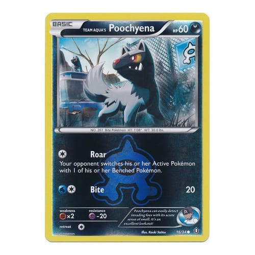 XY Double Crisis 16/34 Team Aqua's Poochyena (Reverse Holo)