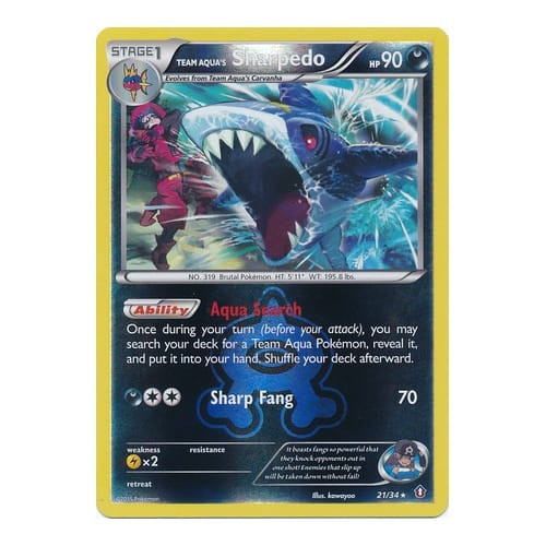 XY Double Crisis 21/34 Team Aqua's Sharpedo (Reverse Holo)