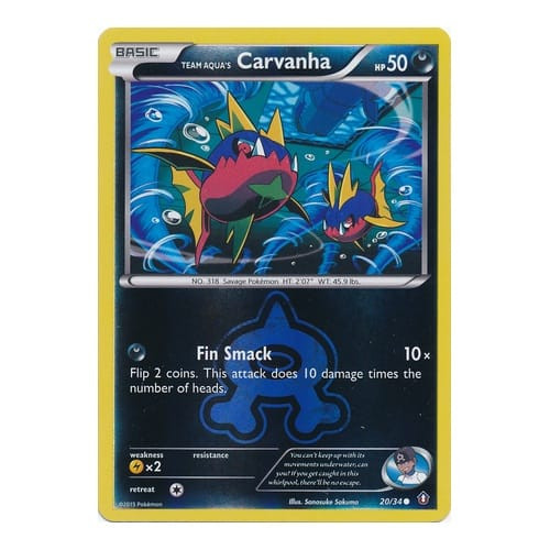 XY Double Crisis 20/34 Team Aqua's Carvanha (Reverse Holo)