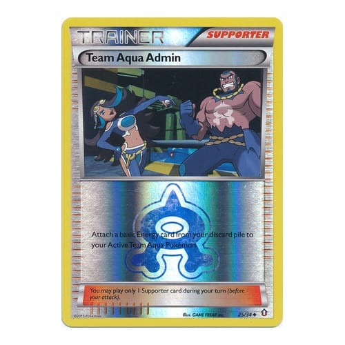 XY Double Crisis 25/34 Team Aqua Admin (Reverse Holo)
