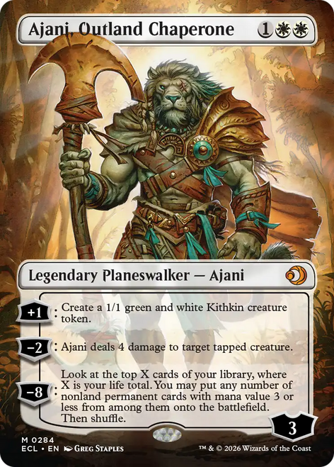 Ajani, Outland Chaperone (Borderless Art)