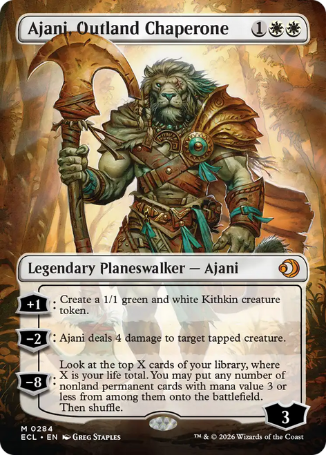 Ajani, Outland Chaperone (Borderless Foil)