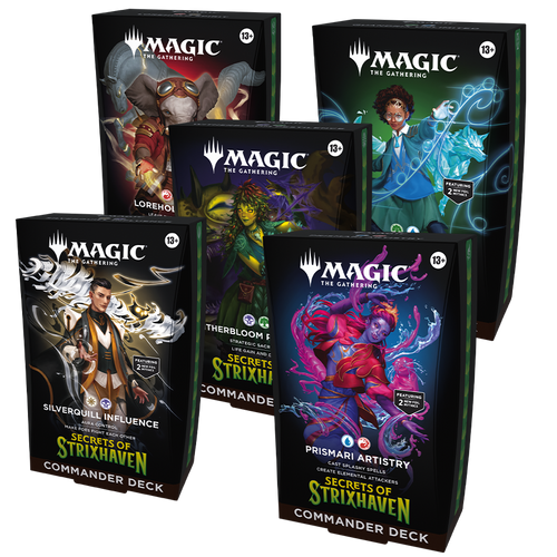 Secrets of Strixhaven Precon Commander Deck - Magic: The Gathering (MTG) UK set of 5