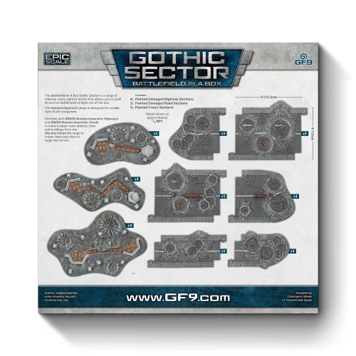 Battlefield in a Box - Gothic Sector: Mundus Imperialis Damaged Roads, Highways & Craters